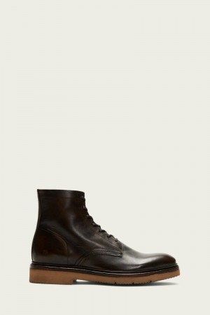 Frye Bowery Light Men Lace Up Boots Brown | RCVU74825