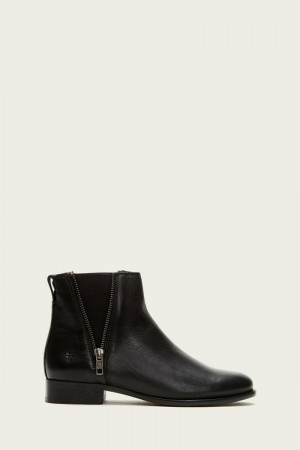 Frye Carly Zip Chelsea Women Ankle Boots Black | PLOK47320