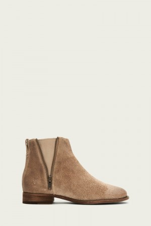 Frye Carly Zip Chelsea Women Mid Calf Boots Grey | VPDN01273