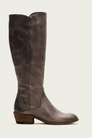 Frye Carson Piping Tall Women Knee-high Boots Deep Grey | HLPK75829