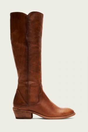 Frye Carson Piping Tall Women Knee-high Boots Brown | HDGB91638