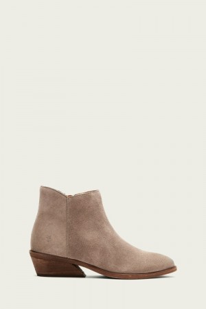 Frye Farrah Inside Zip Women Booties Grey | AMTY70168