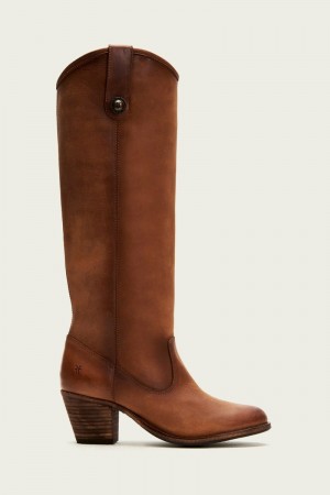 Frye Jackie Button Women Knee-high Boots Brown | GKHF43910