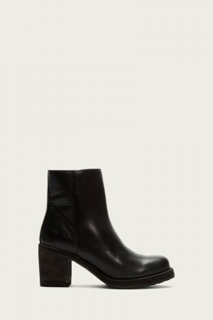 Frye Karen Inside Zip Short Women Ankle Boots Black | GSMU81520