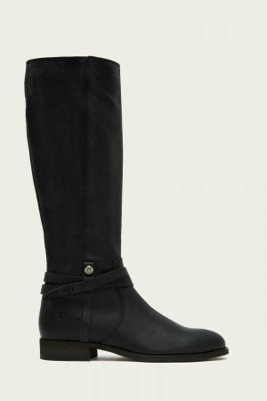 Frye Melissa Belted Tall Women Knee-high Boots Black | ZWBN46985