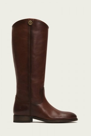 Frye Melissa Button 2 Women Wide Calf Boots Brown | CUWS93586