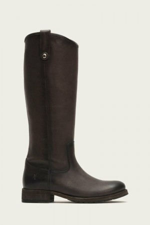 Frye Melissa Button Lug Tall Women Knee-high Boots Chocolate | UPZG18390