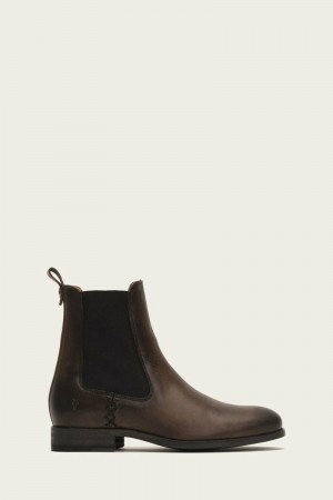 Frye Melissa Women Chelsea Boots Dark Brown | TCDG60341