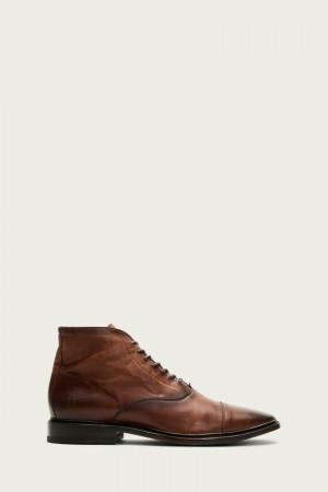 Frye Paul Men Lace Up Boots Brown | YTQF08943