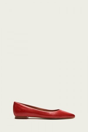 Frye Sienna Women Ballet Flats Red | UXBN25704