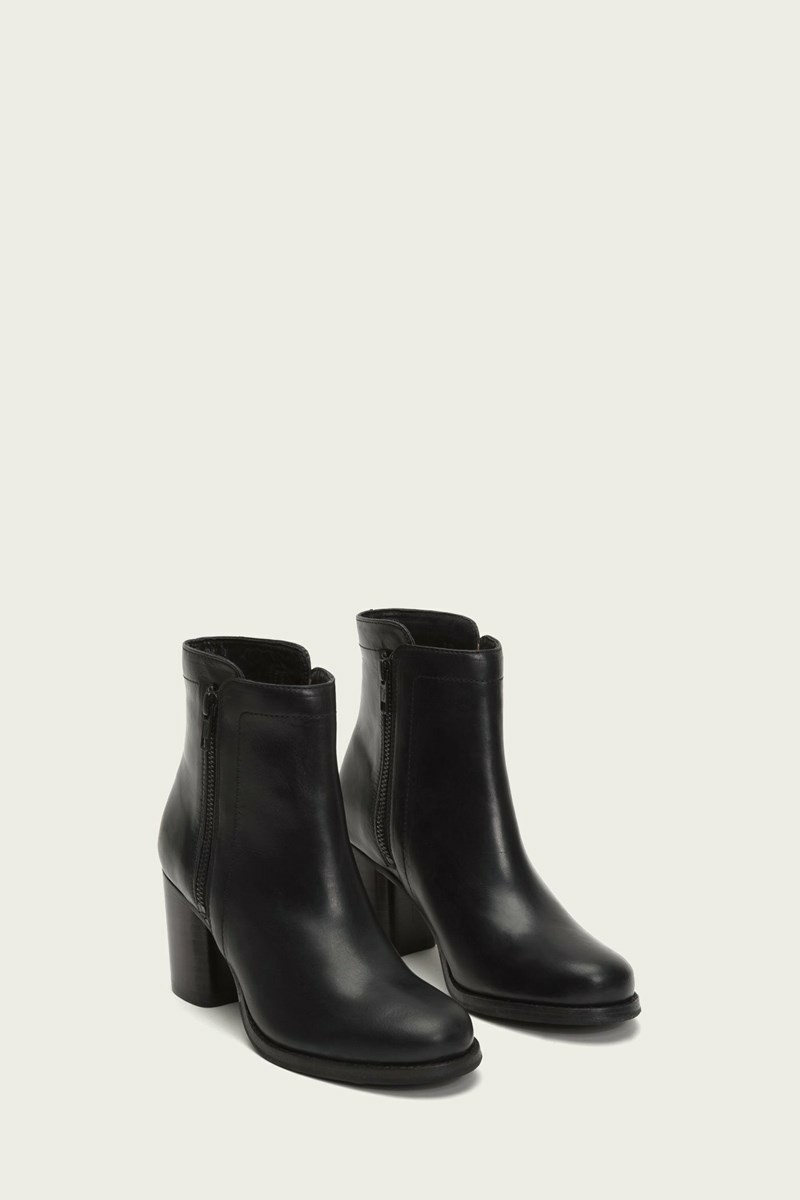 Frye Addie Double Zip Women Ankle Boots Black | HKBQ84796