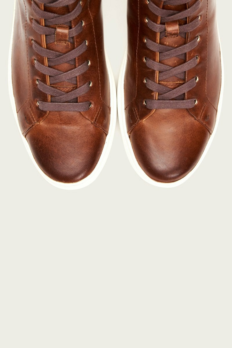 Frye Astor Midlace Men Sneakers Brown | GSZX36427