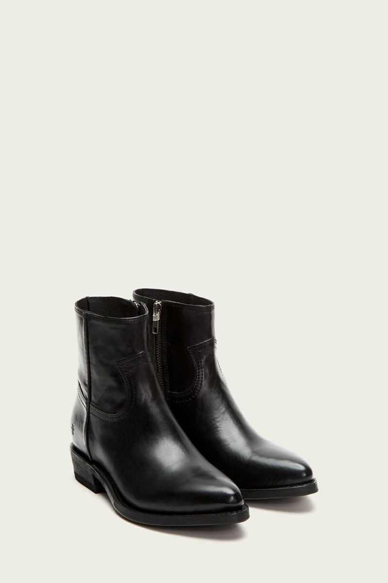 Frye Billy Inside Zip Women Mid Calf Boots Black | FAYD59382