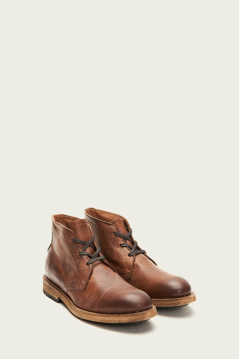 Frye Bowery Chukka Men Lace Up Boots Brown | AGUT51934