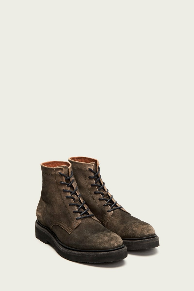 Frye Bowery Light Men Lace Up Boots Black | HXLC95082