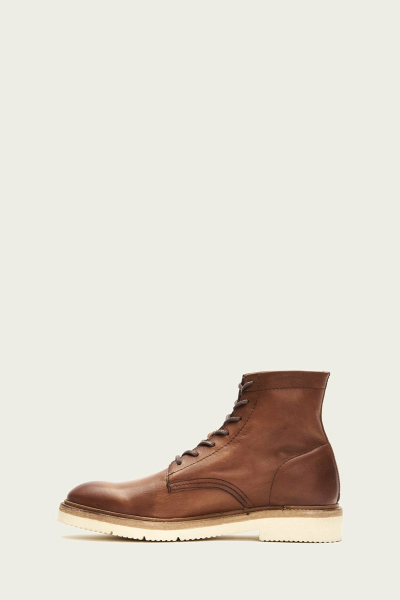 Frye Bowery Light Men Lace Up Boots Brown | IANV21870