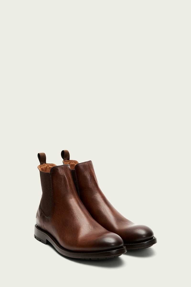 Frye Bowery Men Chelsea Boots Brown | FGRA89034