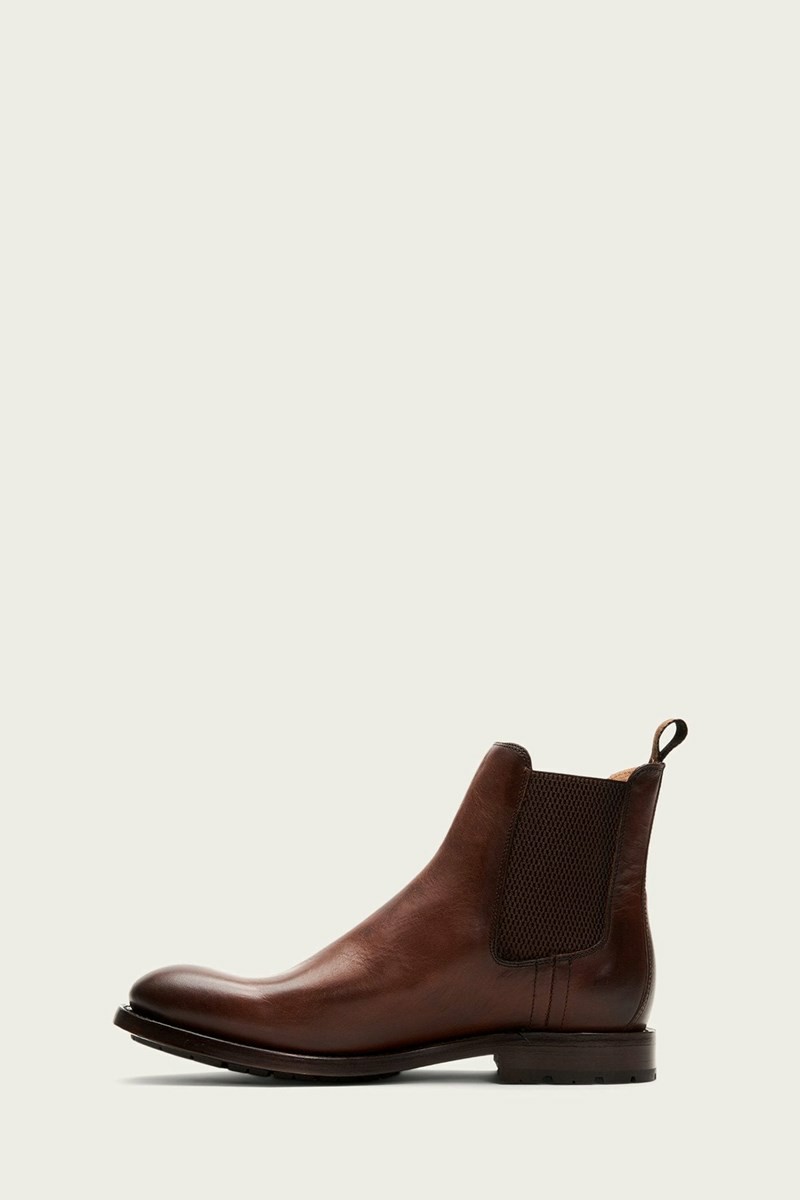 Frye Bowery Men Chelsea Boots Brown | FGRA89034