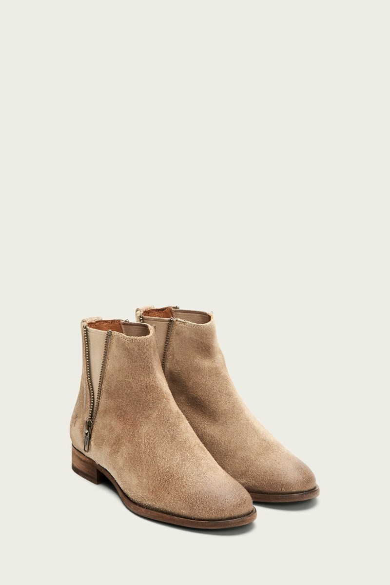 Frye Carly Zip Chelsea Women Ankle Boots Grey | QIHU73509