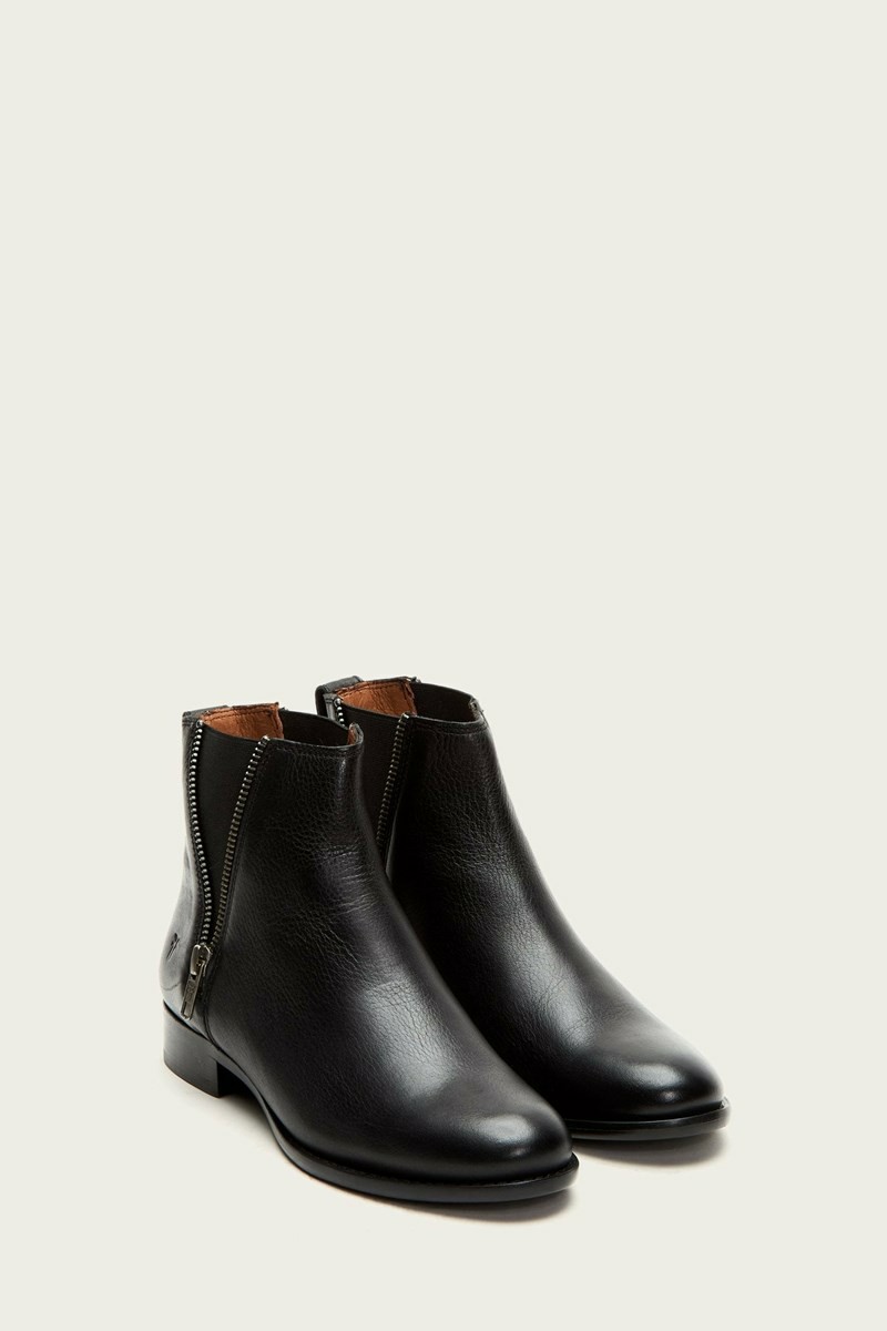 Frye Carly Zip Chelsea Women Ankle Boots Black | PLOK47320