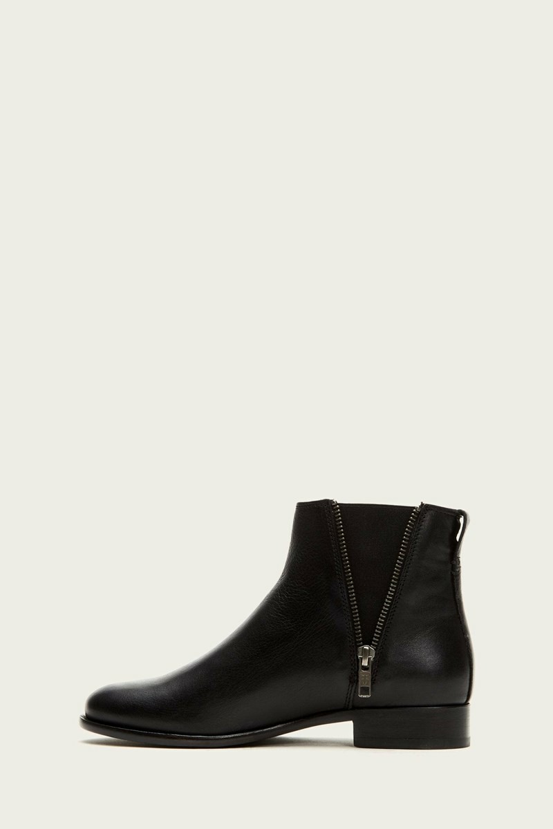 Frye Carly Zip Chelsea Women Ankle Boots Black | PLOK47320