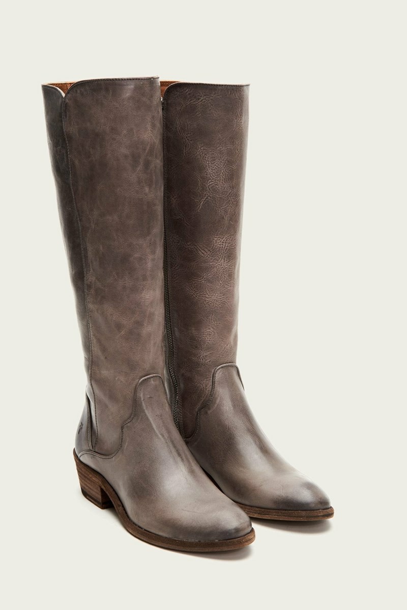 Frye Carson Piping Tall Women Knee-high Boots Deep Grey | ROLS14378