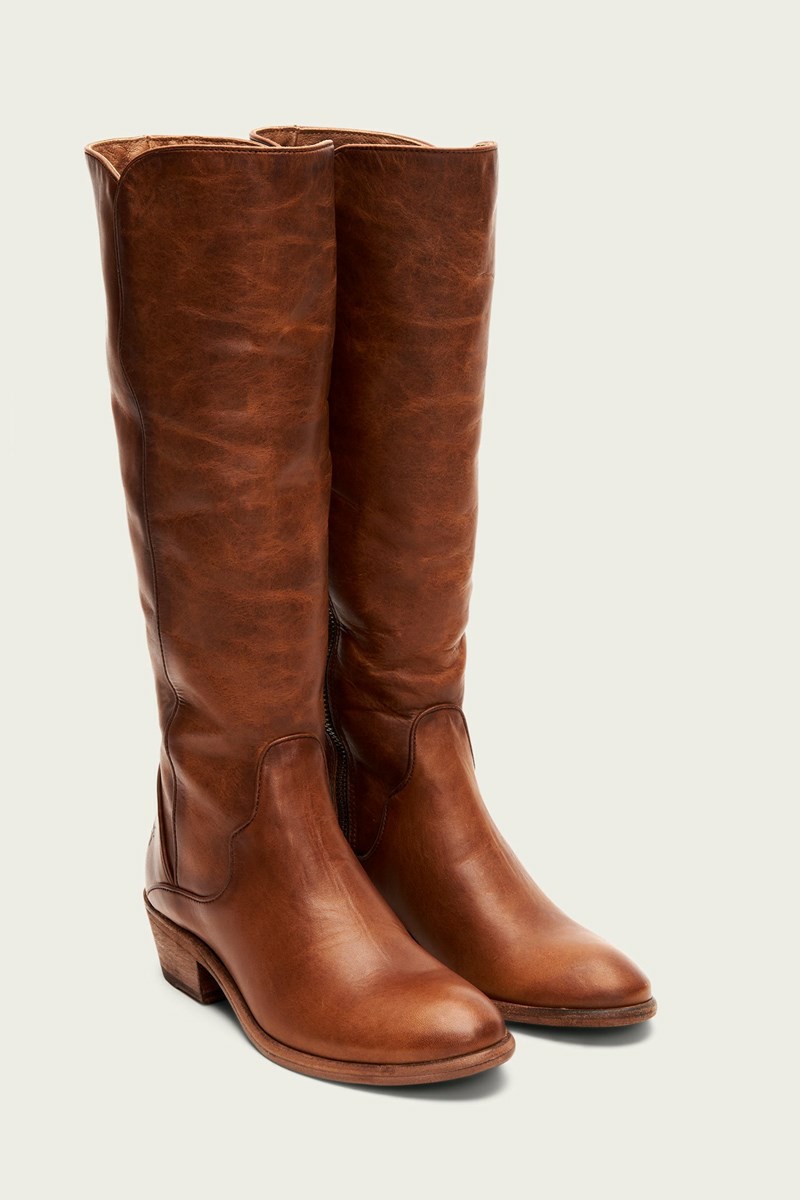 Frye Carson Piping Tall Women Knee-high Boots Brown | UPXH80634