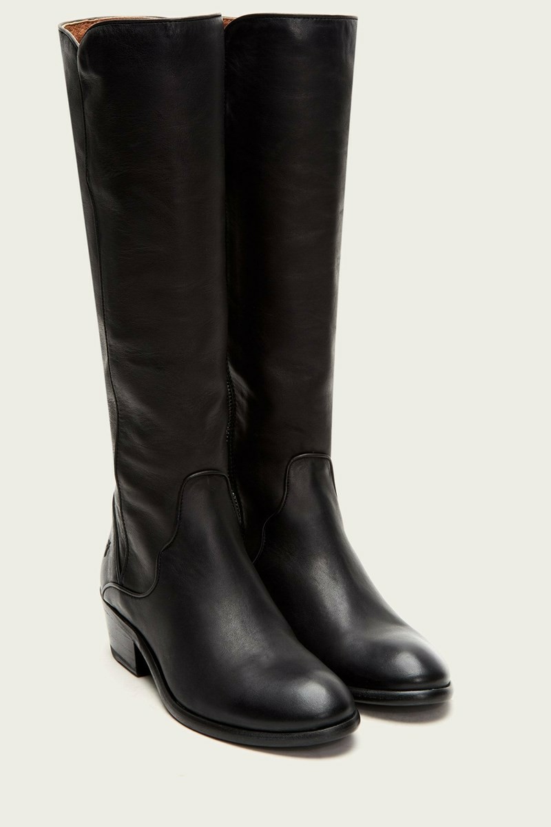 Frye Carson Piping Tall Women Knee-high Boots Black | EYQP73962