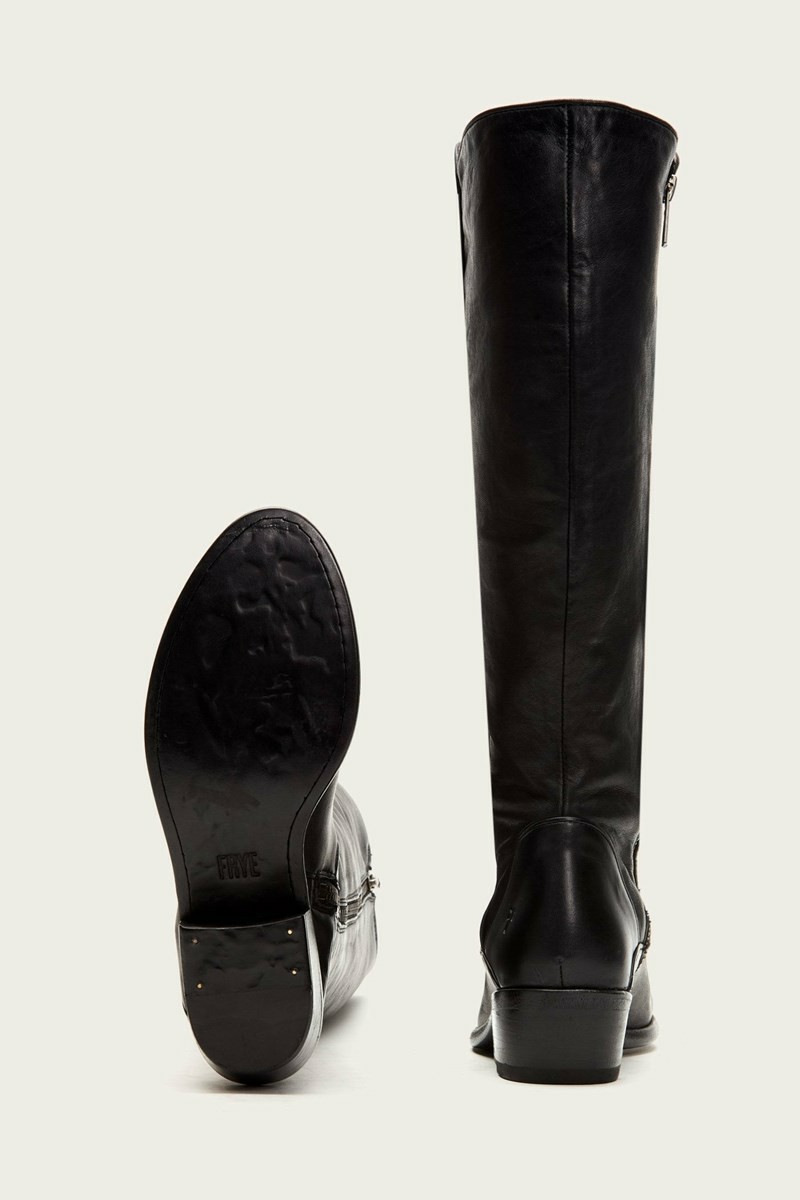 Frye Carson Piping Tall Women Knee-high Boots Black | EYQP73962