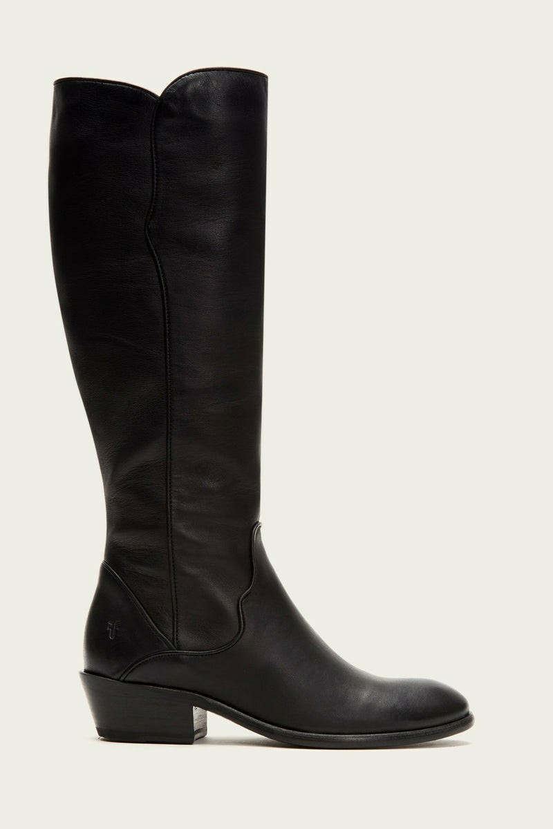 Frye Carson Piping Tall Women Knee-high Boots Black | EYQP73962