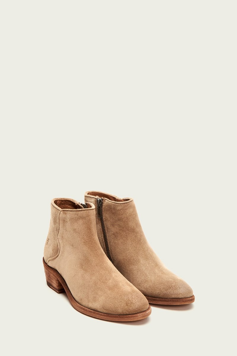 Frye Carson Piping Women Booties Beige | WUXT25196