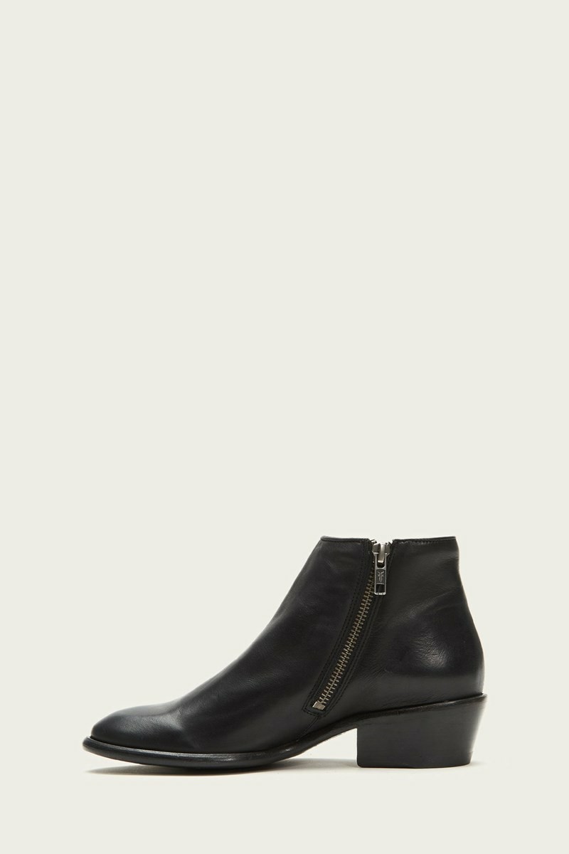 Frye Carson Piping Women Booties Black | SZOM28409