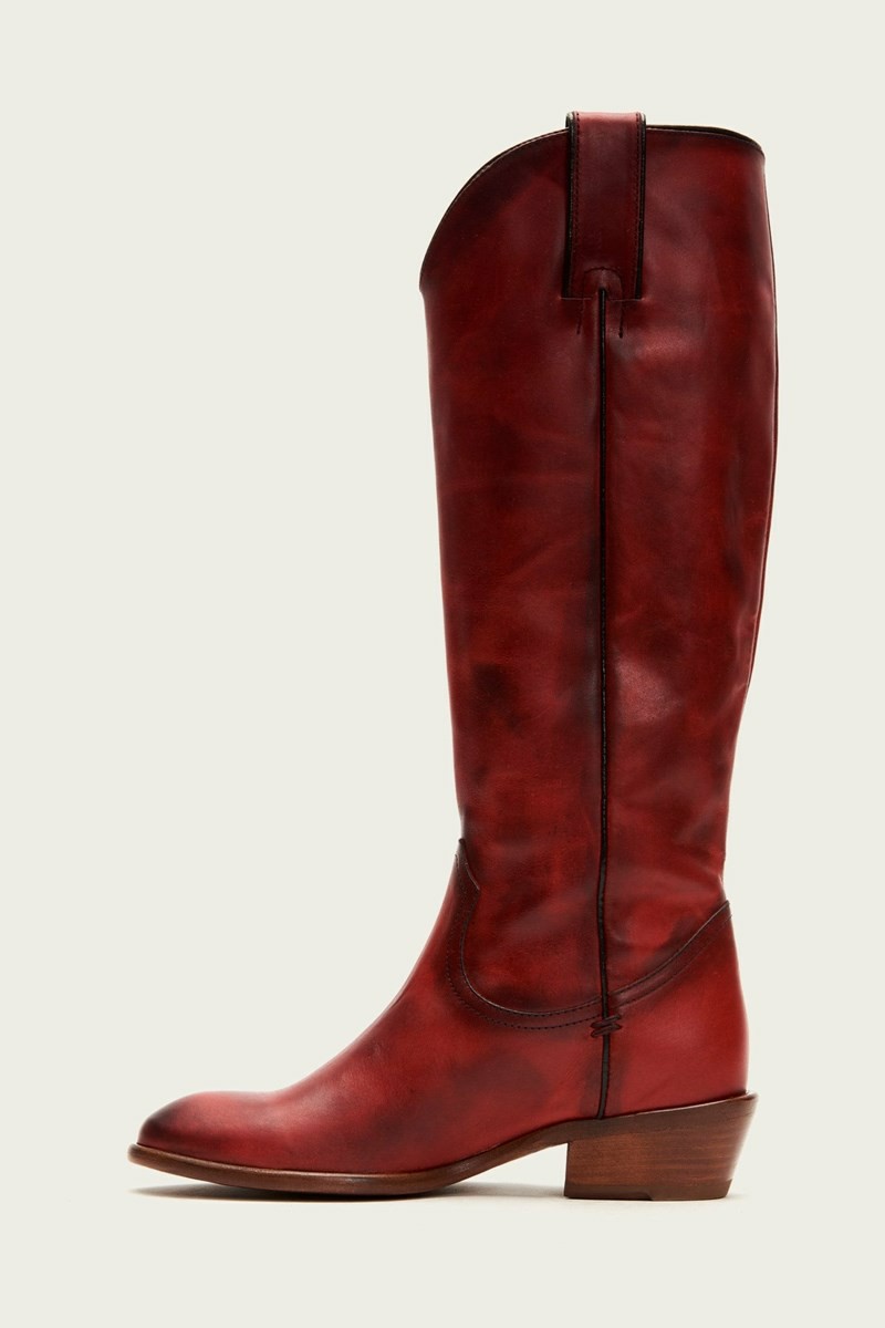 Frye Carson Pull On Women Knee-high Boots Red | JAKE10479