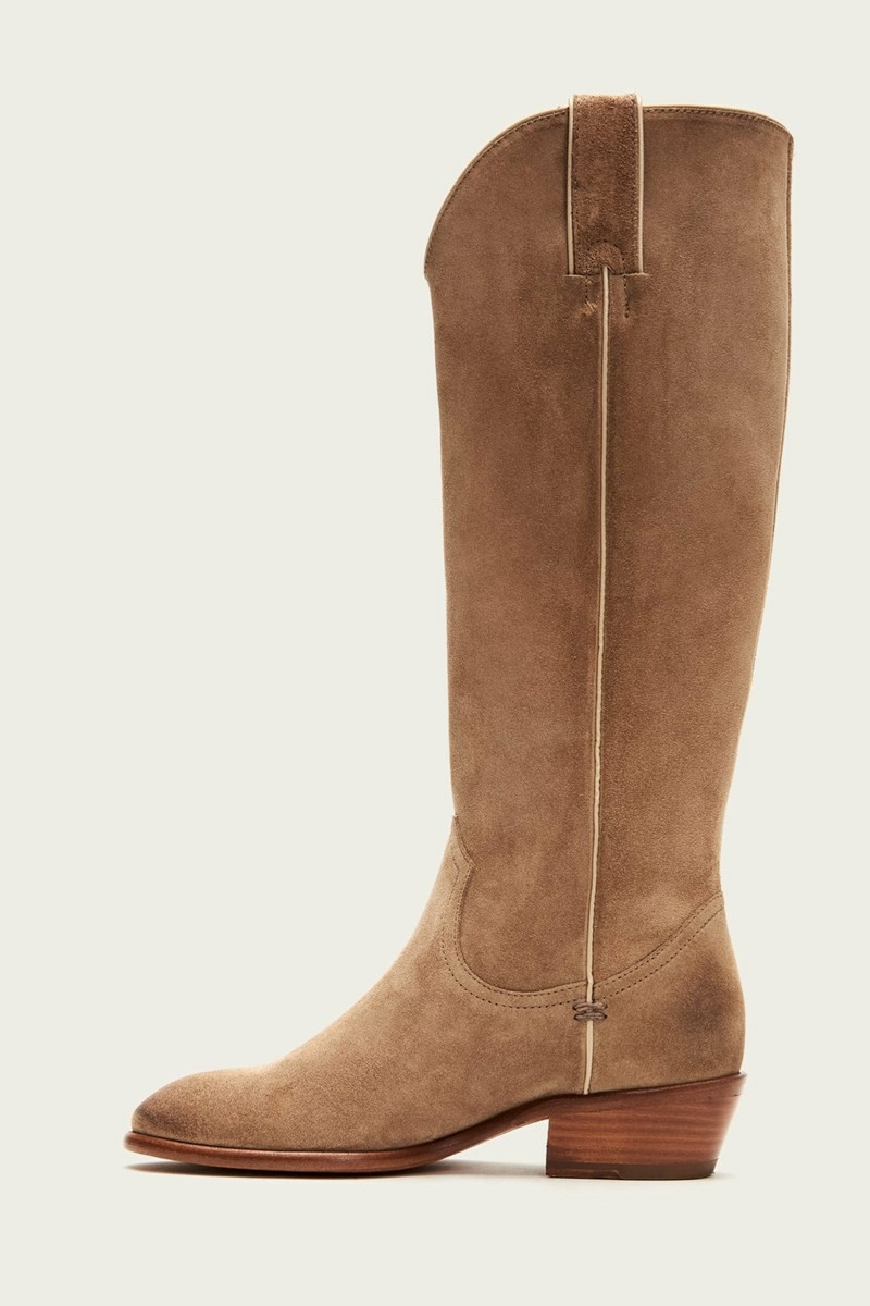 Frye Carson Pull On Women Knee-high Boots Beige | KBYZ28963