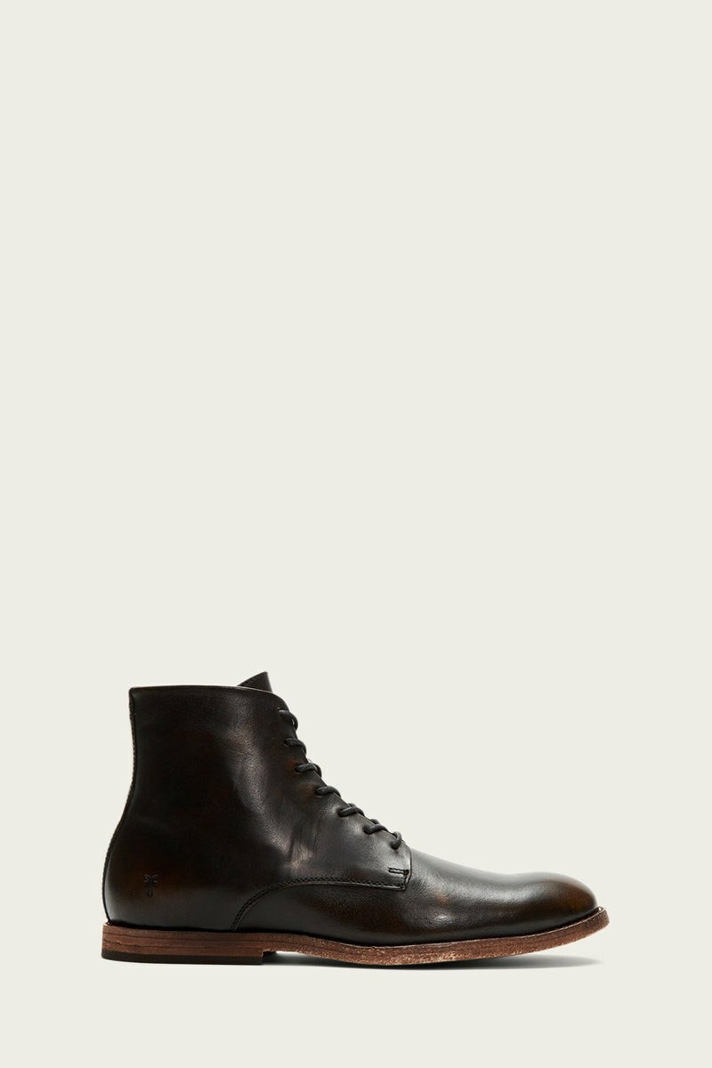 Frye Chris Zip Men Lace Up Boots Brown | APKB37682