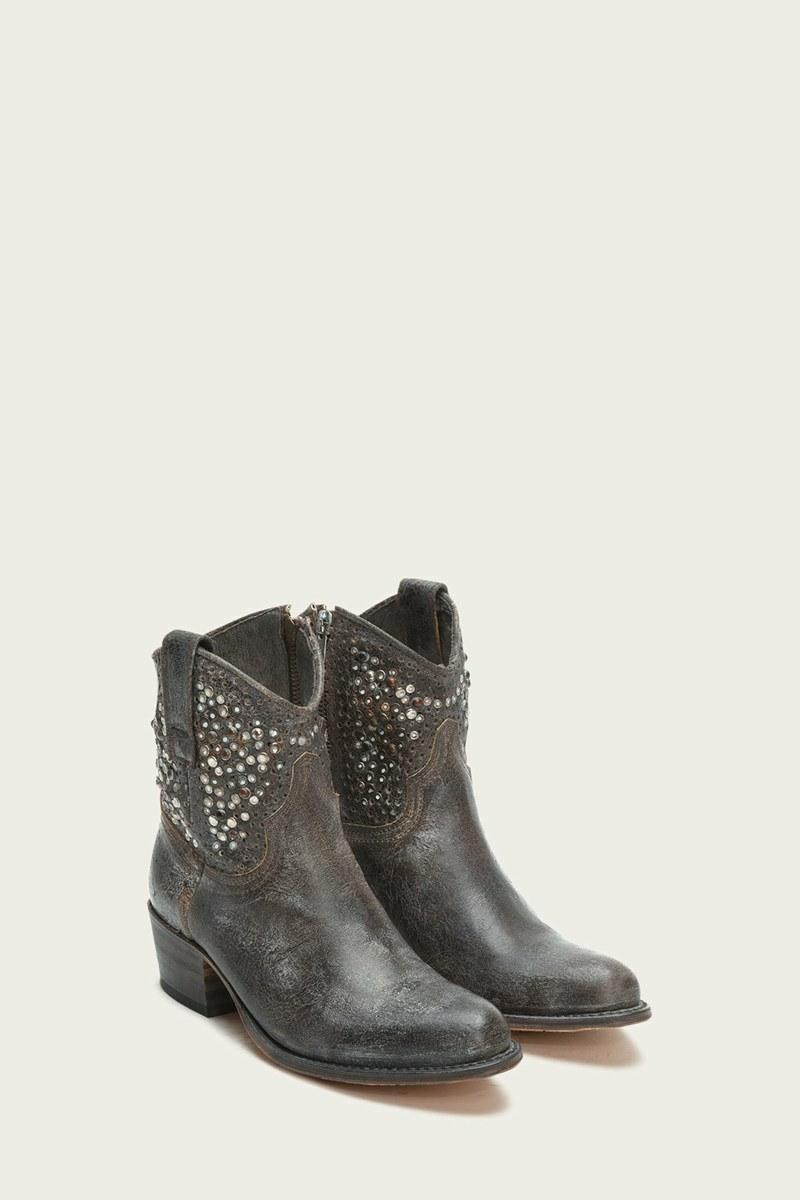 Frye Deborah Studded Women Ankle Boots Grey | DPWV27648