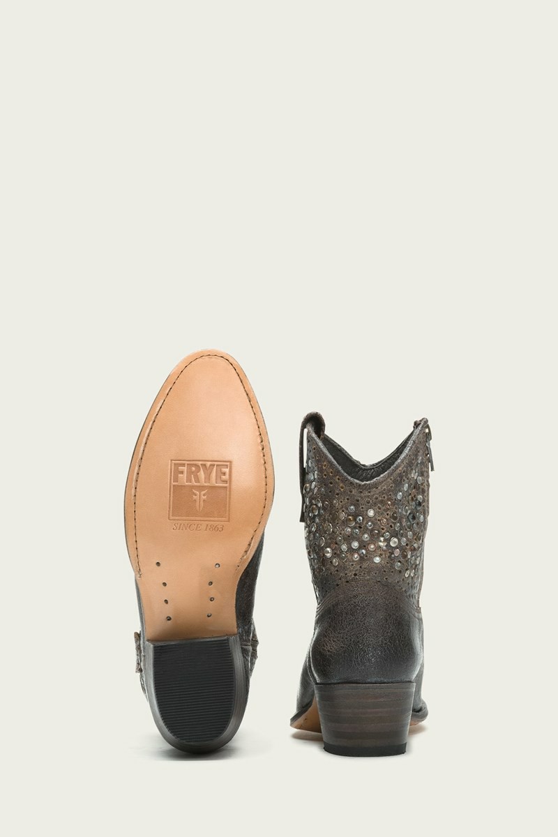 Frye Deborah Studded Women Ankle Boots Grey | DPWV27648