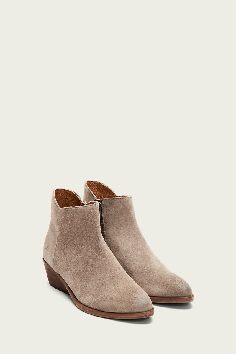 Frye Farrah Inside Zip Women Booties Grey | AMTY70168