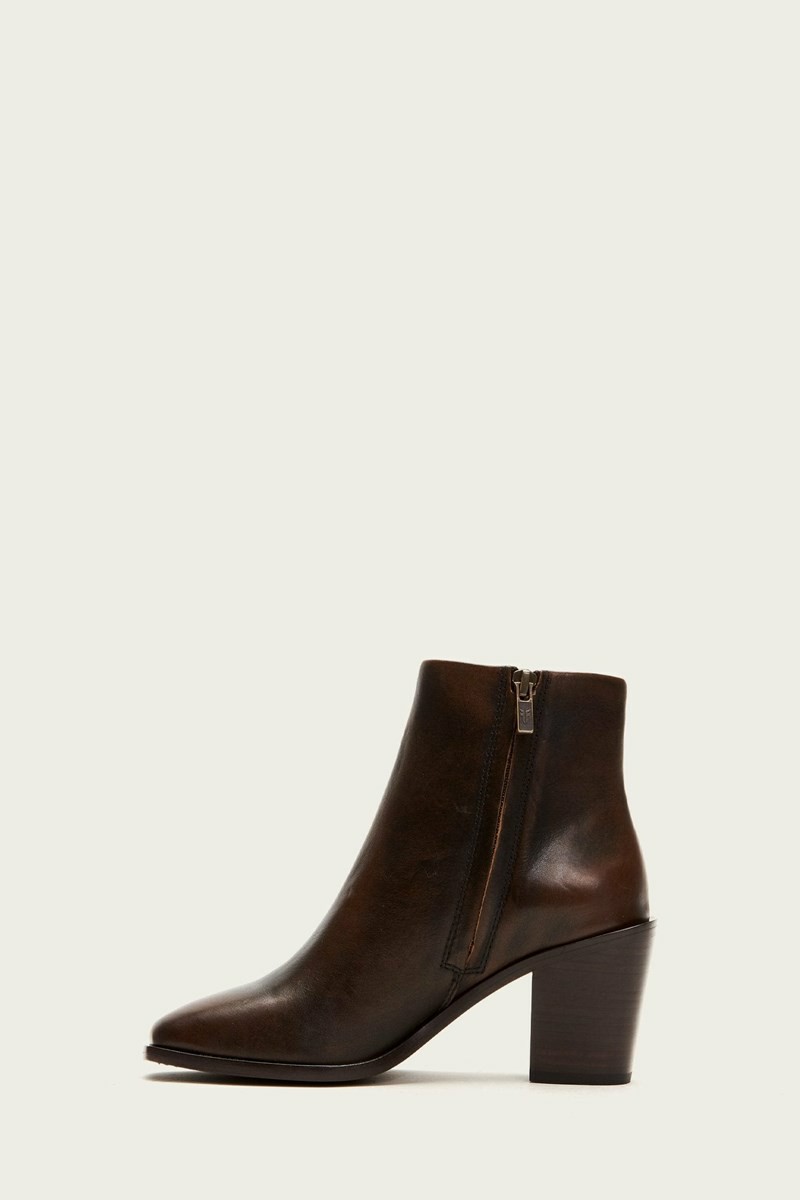 Frye Georgia Women Booties Brown | XNKE47153