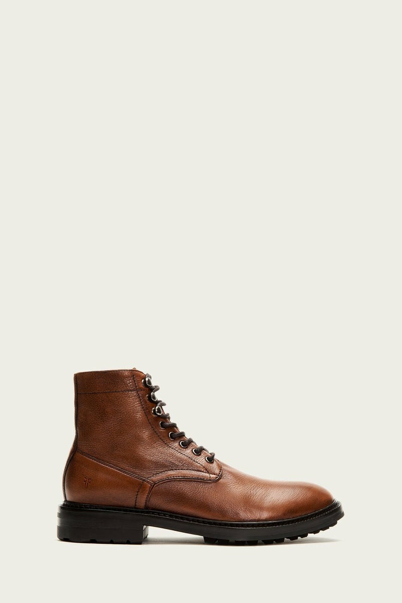 Frye Greyson Men Lace Up Boots Brown | QWNC64213