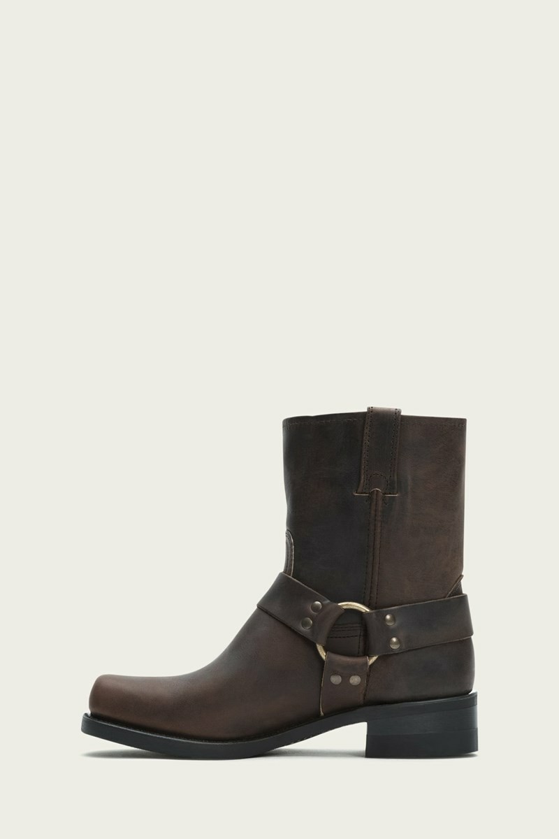 Frye Harness-8R Men Western Boots Chocolate | BJGF13467