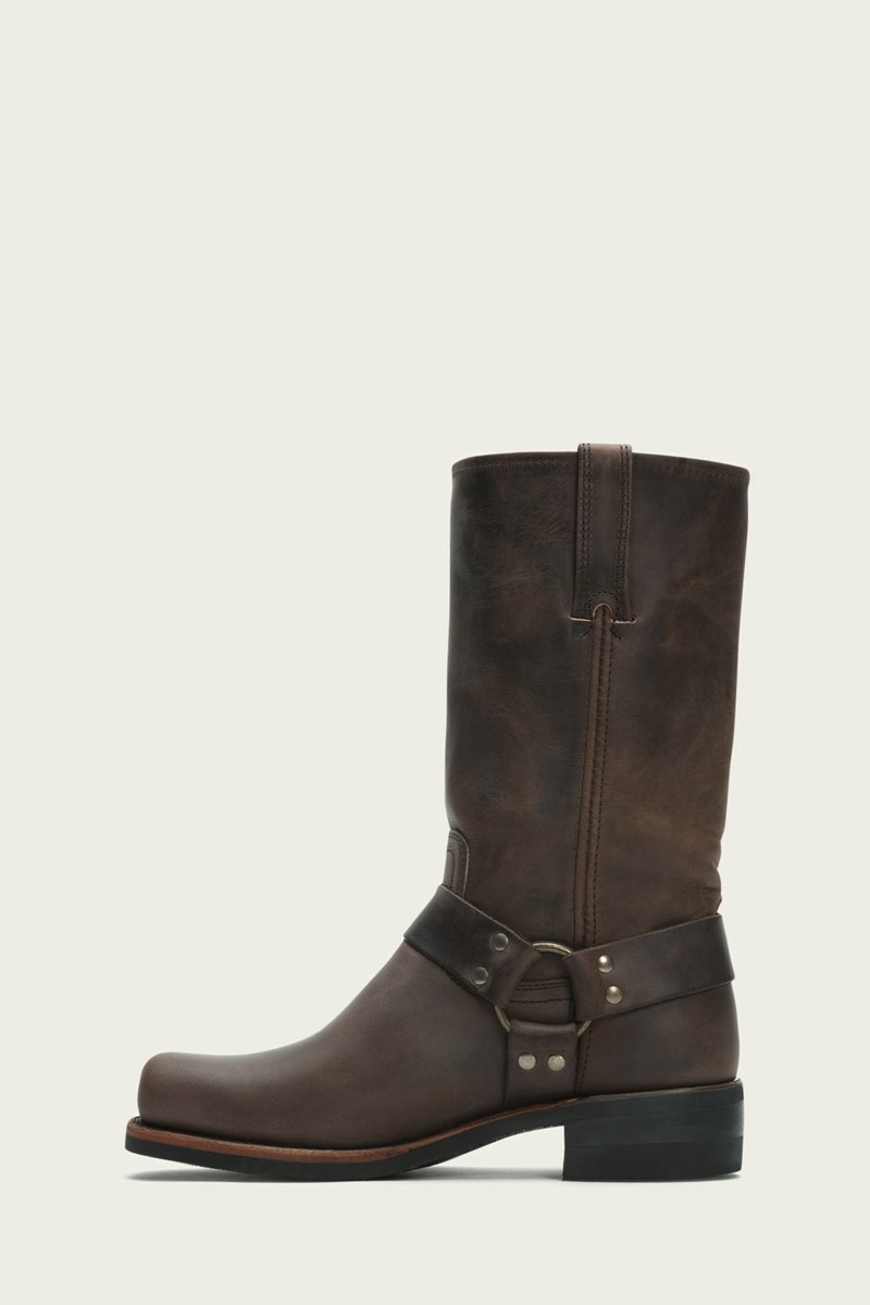 Frye Harness 12R Men Western Boots Chocolate | VAPE37042