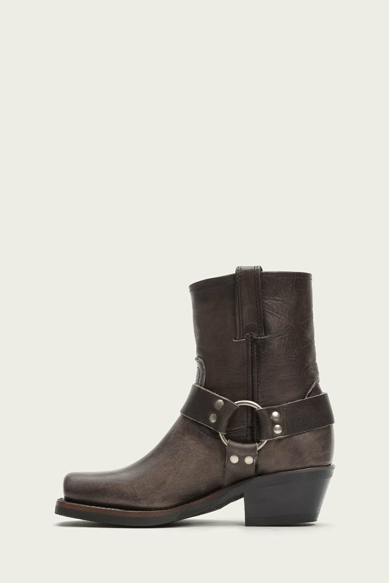 Frye Harness 8R Women Booties Chocolate | EOHA76193