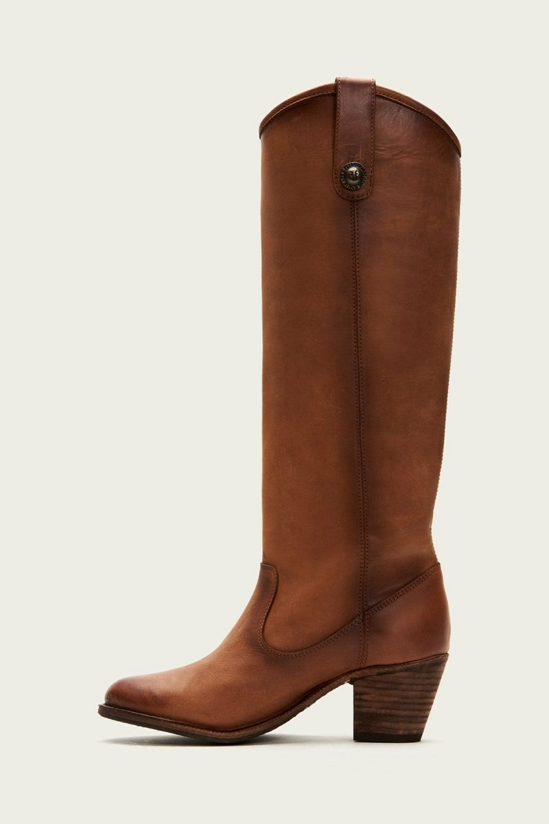 Frye Jackie Button Women Knee-high Boots Brown | GKHF43910