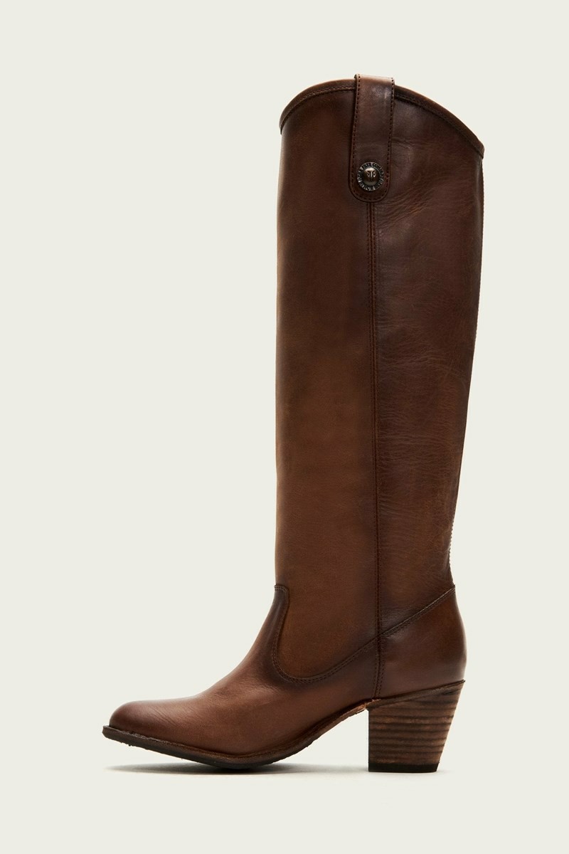 Frye Jackie Button Women Knee-high Boots Brown | BXOK76135