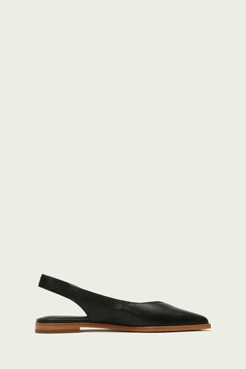 Frye Kenzie Sling Back Women Flats Black | WHTU06439