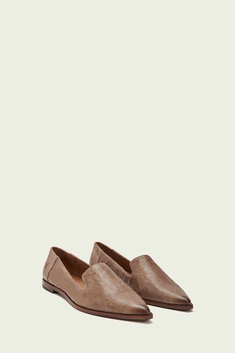 Frye Kenzie Venetian Women Flats Grey | ZKUF80765