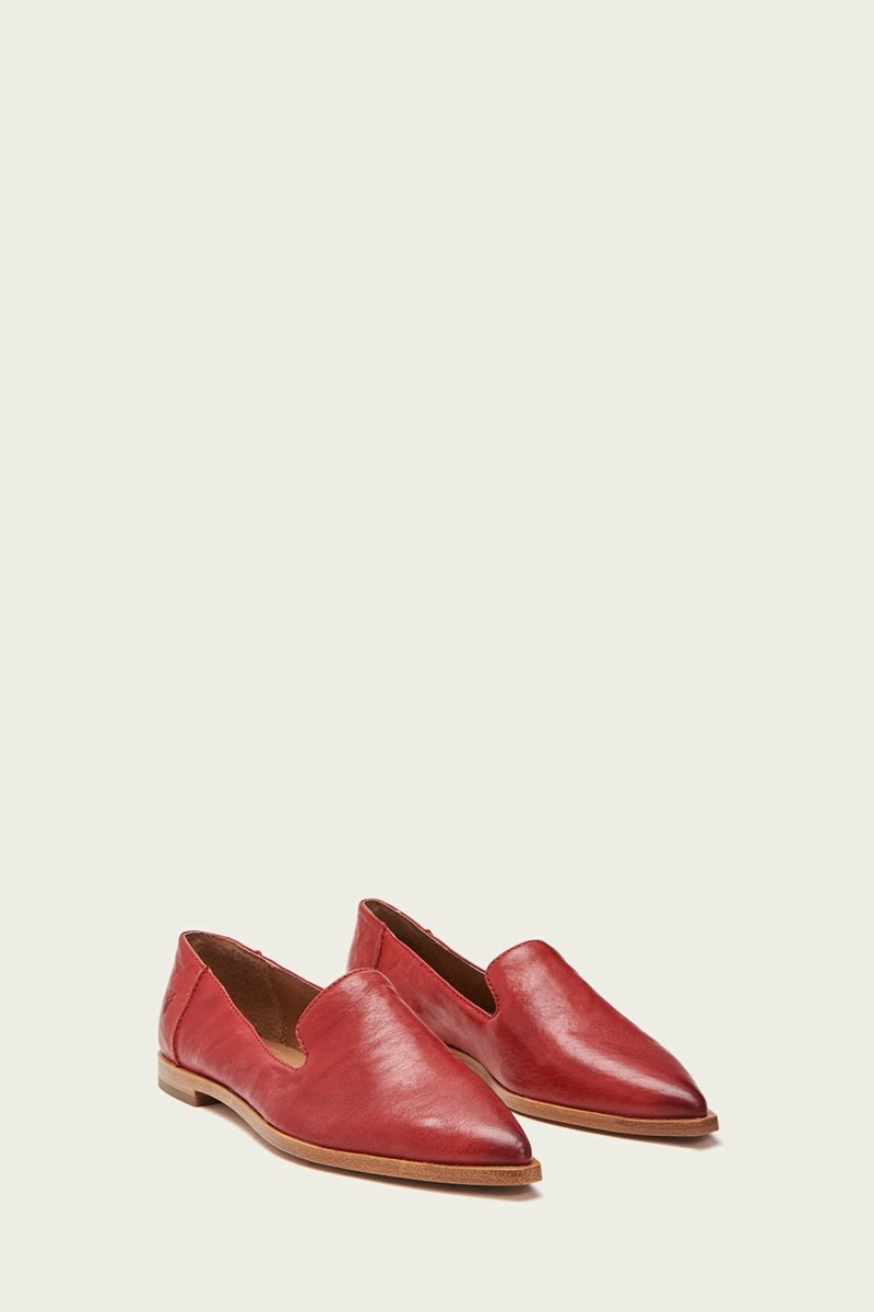 Frye Kenzie Venetian Women Flats Red | JYWD03465