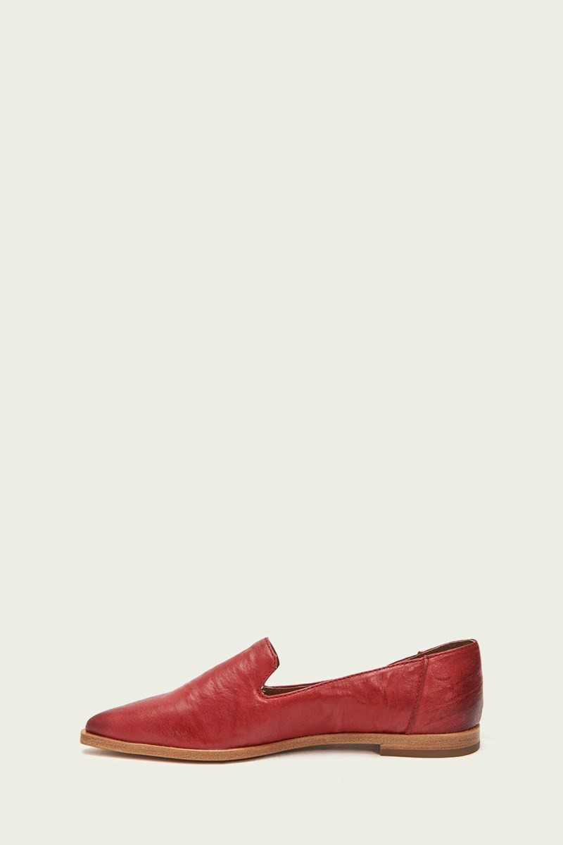 Frye Kenzie Venetian Women Flats Red | JYWD03465