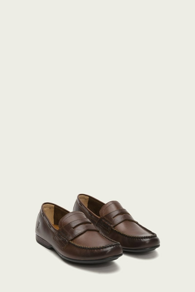 Frye Lewis Penny Men Oxfords Brown | LSBW30726